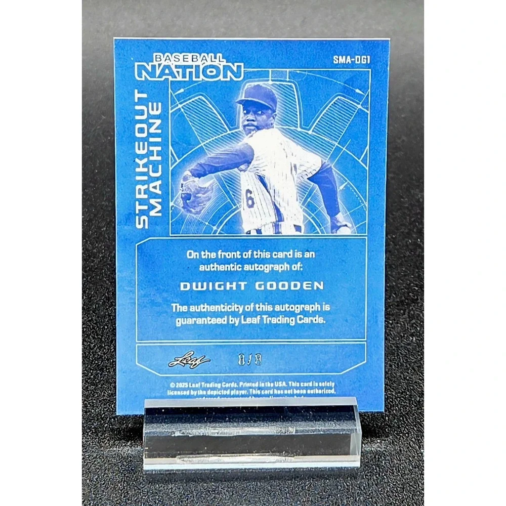 2025 Dwight Gooden 8/8 Strikeout Machine Auto RARE New York Mets HOF